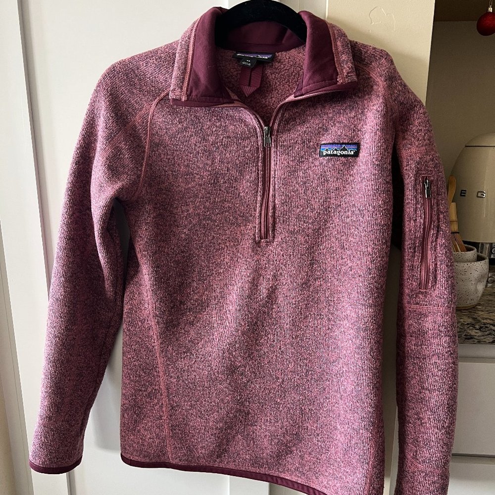 Patagonia Women's Better Sweater 1/4 Zip, XS, Pink - Picture 2 of 3